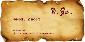 Wendl Zsolt névjegykártya